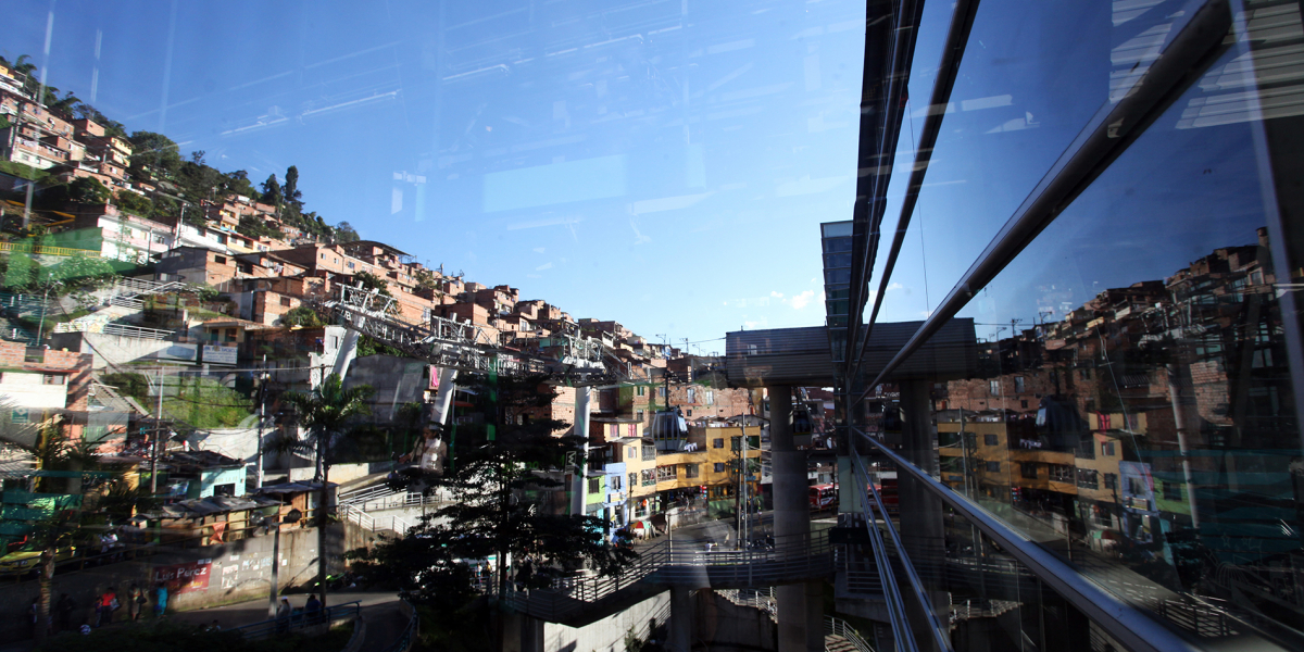 Medellín view from window
