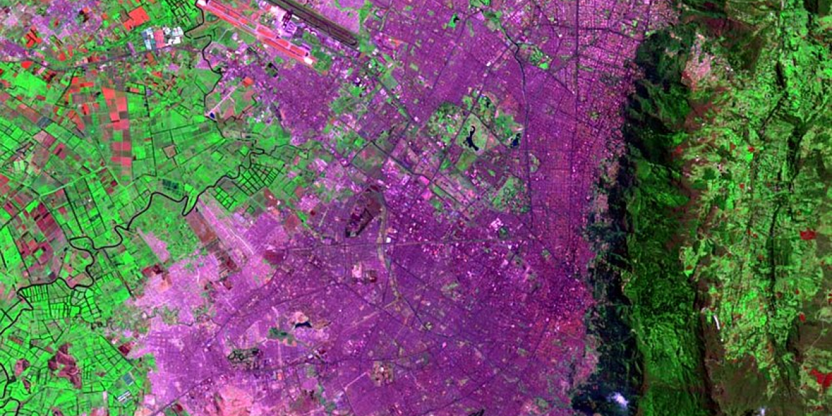 Landsat image of Bogota, Colombia