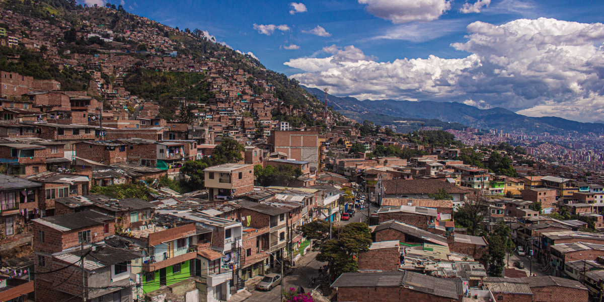 view of peri-urban Medellin