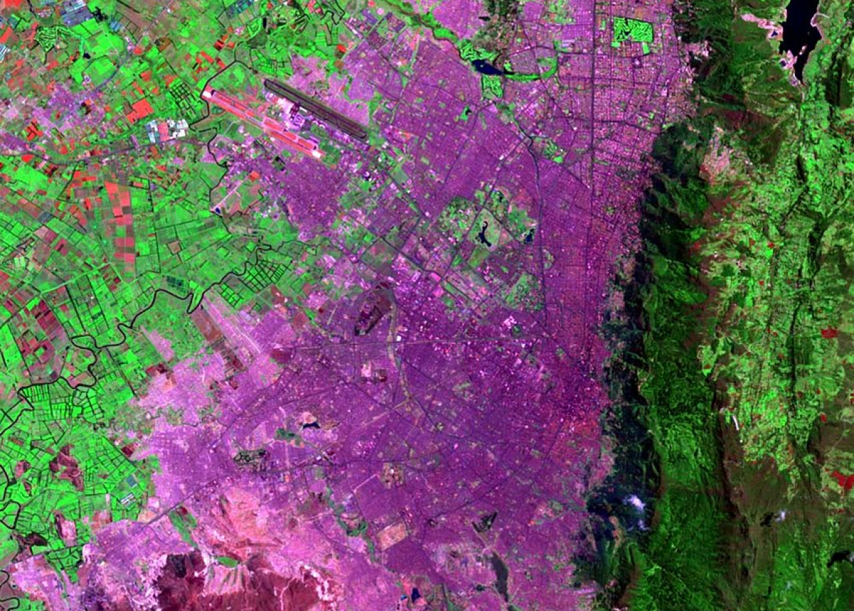Landsat image of Bogota, Colombia