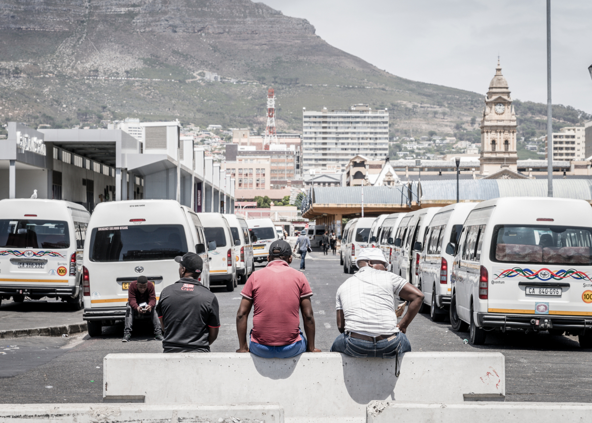 Taxi drivers, Cape Town, South Africa. Credit: Alexeys, iStock