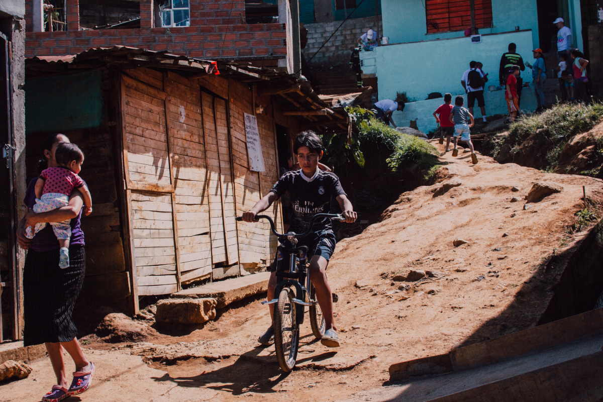 boy with bicycle, Medellin