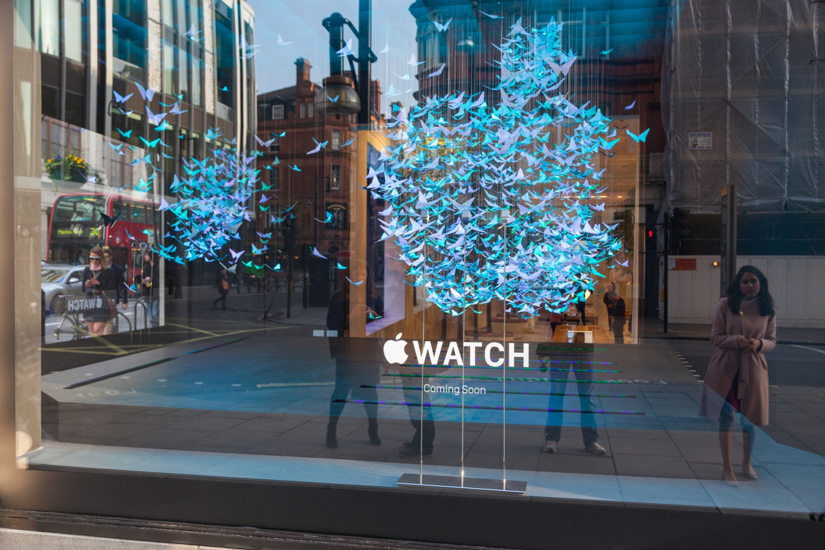 Apple watch in Apple Watch store, London 
