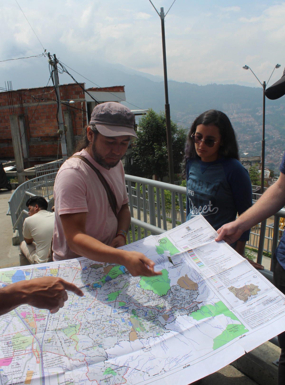 reading a map in the communale